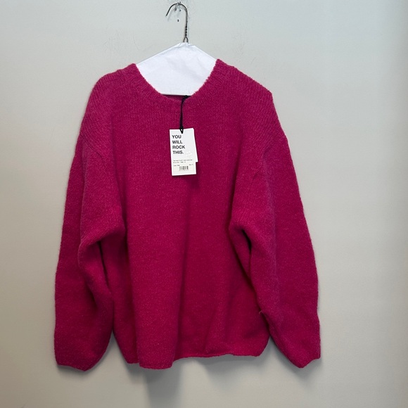 Vibrant Fuchsia Crew Neck Sweater